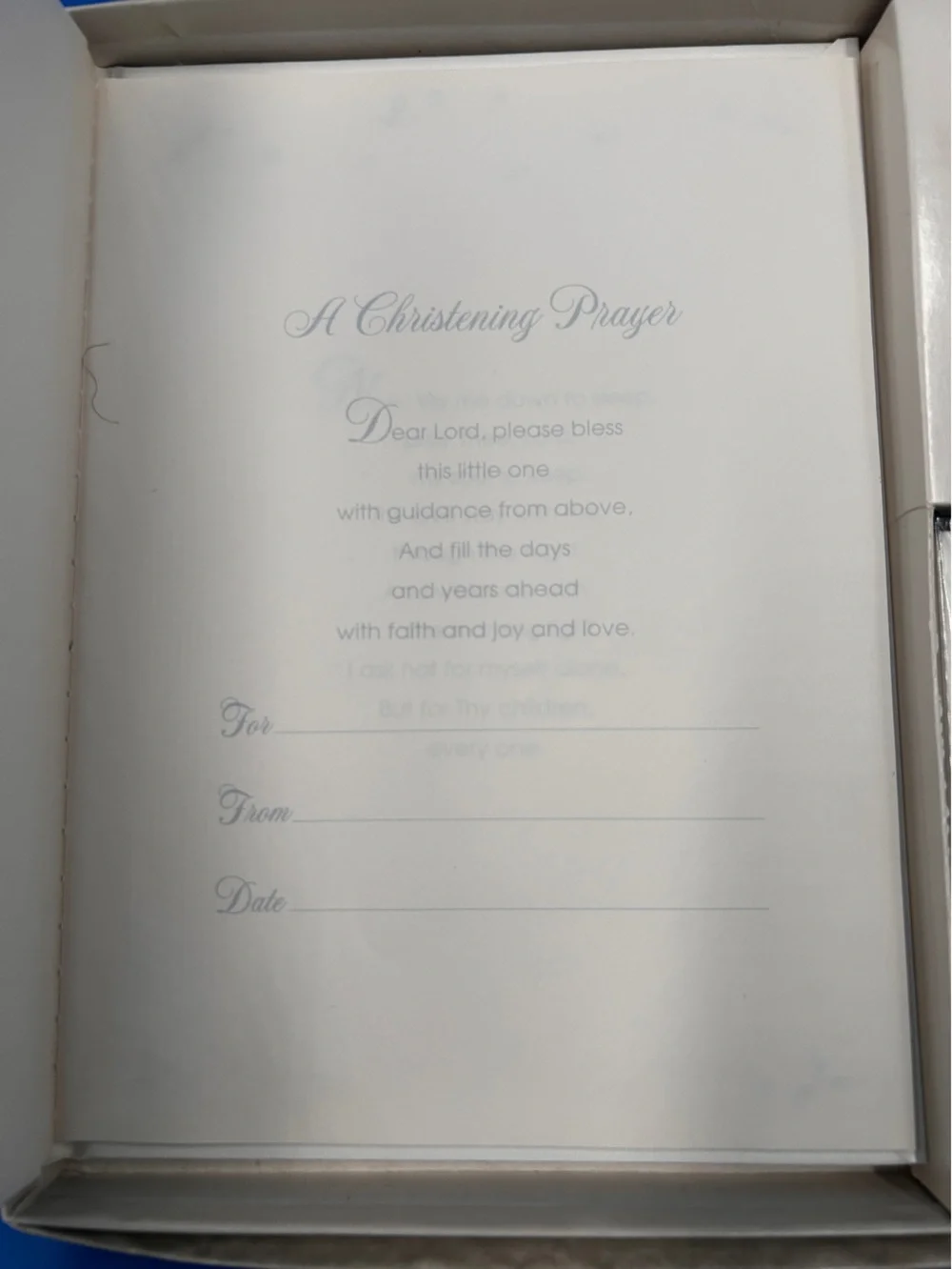 Baby's Book of Prayers Keepsake Set - Hallmark - White with Pink & Blue Accents